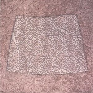 Pink Leopard Print mini skirt